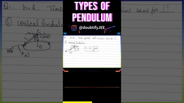 Different lengths of pendulum are taken from Earth's surface to h = R. Time period...| Doubtify JEE смотреть онлайн