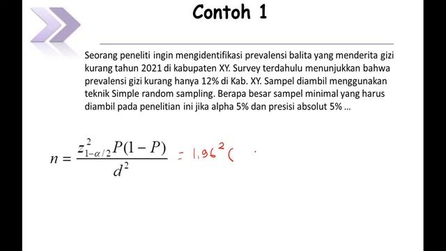 Tutorial perhitungan besar sampel untuk estimasi proporsi смотреть онлайн