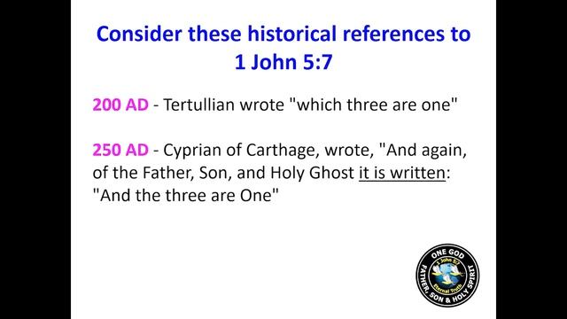 One God Part 1 - The Evidence for 1 John 5:7 смотреть онлайн