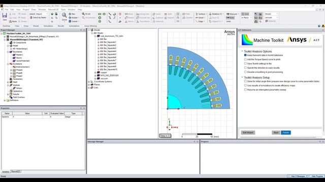 Ansys Maxwell - 3PH Induction Motor - Part 2 - Electric Machine Toolkit ACT смотреть онлайн