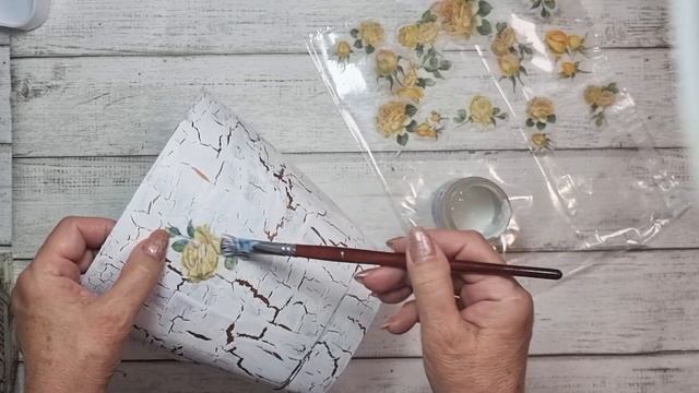 Кракелюр без кракелюра. ( пошагово с клеем ПВА) Craquelure (step by step with PVA glue) смотреть онлайн