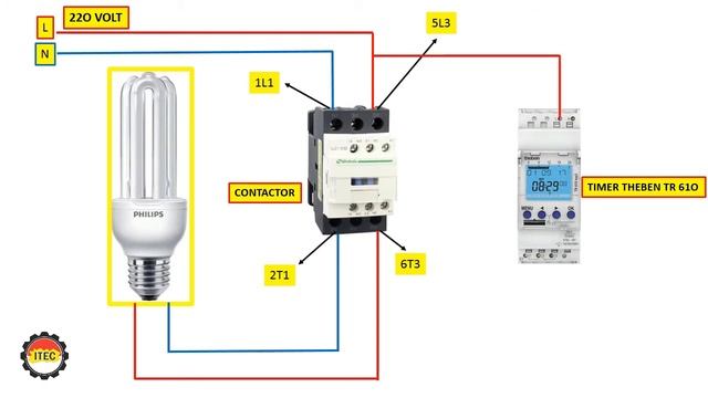 SIMULATION HOW TO INSTALL THEBEN TR 610 DIGITAL TIMER using a Contactor смотреть онлайн