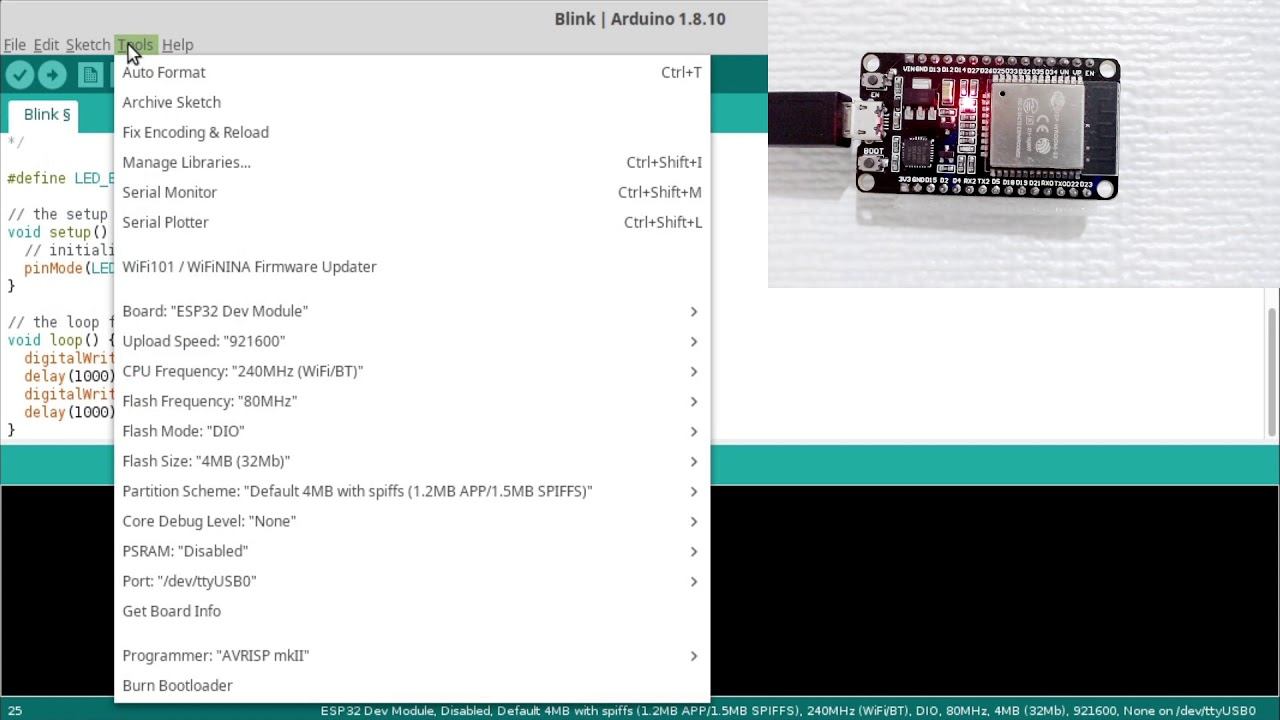 ESP32 Blink Test with Arduino Software (IDE) смотреть онлайн