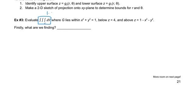 Calc 3 15.7 Notes: Triple Integrals in Cylindrical Coordinates смотреть онлайн
