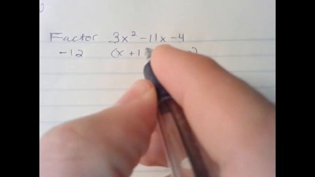 Factor 3x^2-11x-4 смотреть онлайн