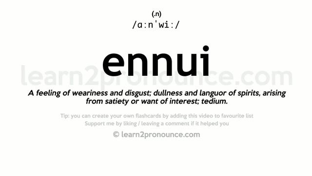 Pronunciation of Ennui | Definition of Ennui смотреть онлайн