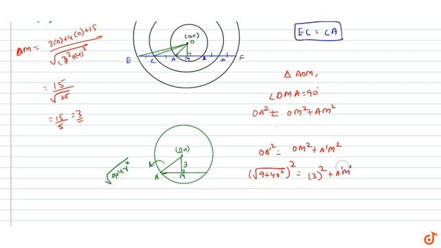 Prove that the circles `x^2 + y^2-9 = 4r^2,r = 1,2,3` cut off equal intercepts between the cir... смотреть онлайн