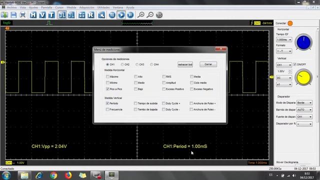 24 Uso y Configuración del osciloscopio Hantek 6074 смотреть онлайн