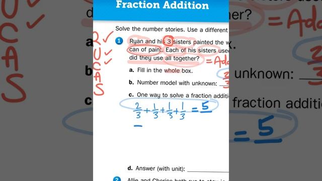 Everyday Math, 4th Grade, Math Journal (Volume 2) 5.3 "Fraction Addition", page 159 смотреть онлайн