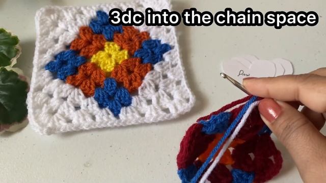 Cute and Easy Granny Square Tutorial #12 смотреть онлайн