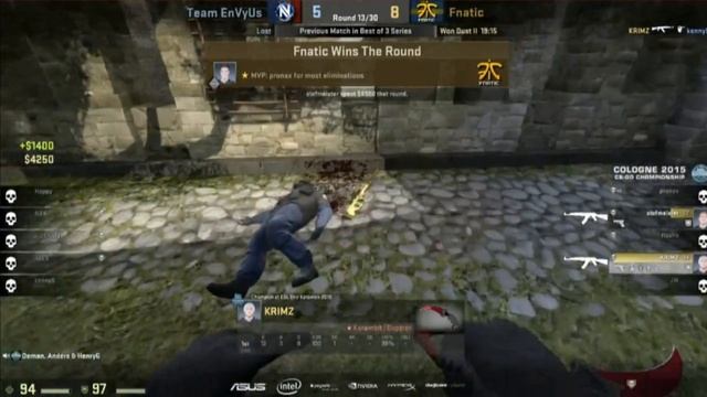 ESL One Cologne 2015 CS:GO Grand Final (Cobble) EnVyUs vs fnatic смотреть онлайн
