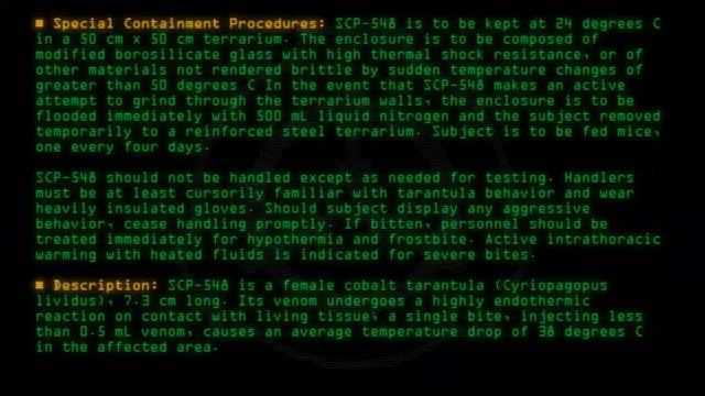 SCP-548 - Ice Spider смотреть онлайн