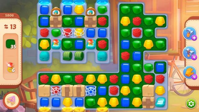 Homescapes Level 5806 (No Boosters) смотреть онлайн