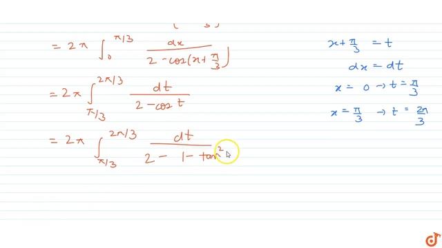 IIT JEE INTEGRALS Find the value of `int_(-pi/3)^(pi/3)(pi+4x^3)/(2-cos(|x|+pi/3))dx` смотреть онлайн