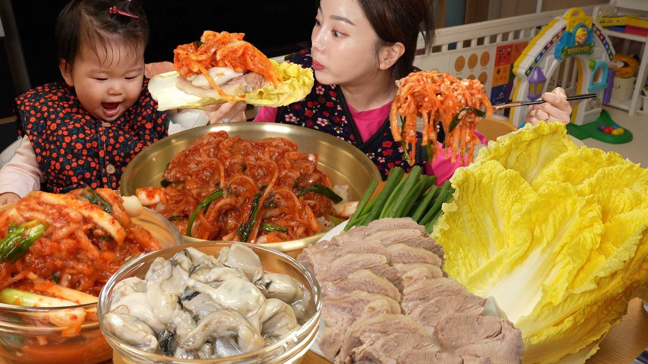 Приготовление кимчи и особенного бибимпаба \ Мукбанг