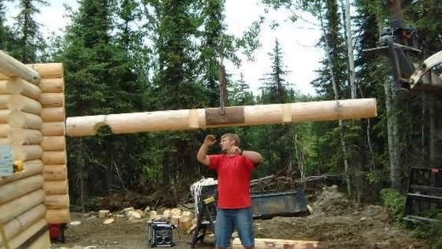 24' x 28' Log Cabin Construction Video Series, Sterling, AK Video #5 смотреть онлайн