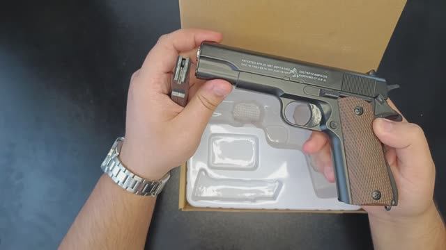 Airsoft Gun C.8 Colt 1911 Classic — спринговый металлический пистолет для страйкбола / пневматики смотреть онлайн