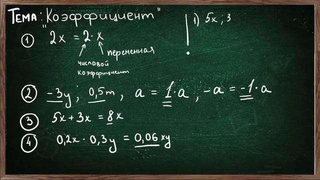 Видеоурок по теме КОЭФФИЦИЕНТ 6 класс смотреть онлайн
