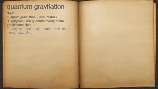 What does quantum gravitation mean? смотреть онлайн