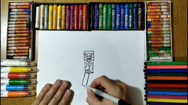 Стив из Майн Крафт/ Майн Крафт / Урок Рисования / How to Draw Steve from Mine Craf / Drawing Lesson смотреть онлайн