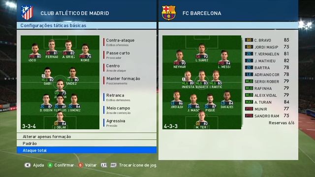 PES 2017 DEMO 2 ATLETICO DE MADRID VS BARCELONA XBOX 360 смотреть онлайн