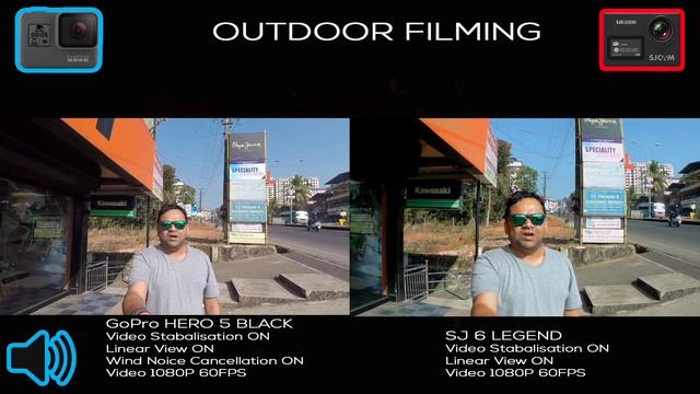 GoPro Hero 5 Black vs SJCAM SJ 6 Legend , Side By Side video comparison, Shootout analysis смотреть онлайн