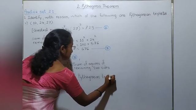 Practice set 2.1(Q.no.1,2,3) of Pythagoras Theorem смотреть онлайн