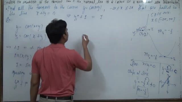 Find all the tengents to the curve y = cos(x+y), -2π is less than equal to x is less than equal to смотреть онлайн