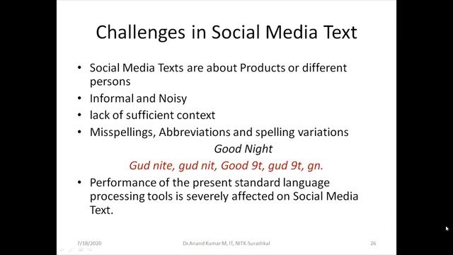 15-22 Jul| NIT-K |Cyber Bullying and Text Forensics |Dr. Anand Kumar M, NITK смотреть онлайн