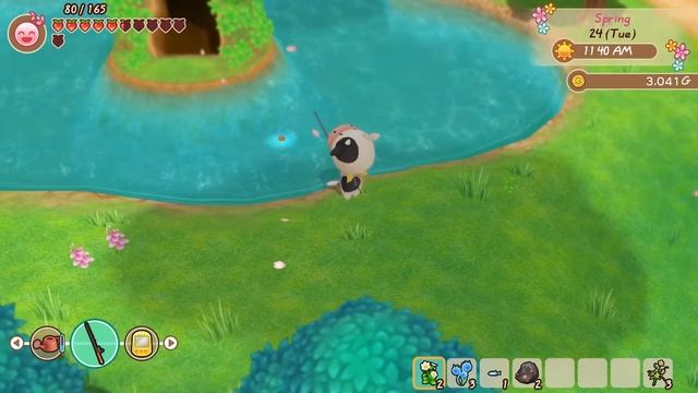 Story of Seasons - Accidentally caught kappa with a fishing rod | Friends of Mineral Town смотреть онлайн