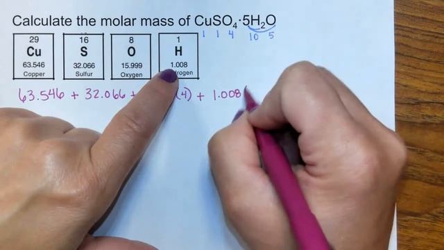 molar mass of CuSO4 5H2O смотреть онлайн