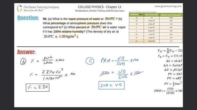 13.50 | (a) What is the vapor pressure of water at 20.0ºC? (b) What percentage of atmospheric смотреть онлайн
