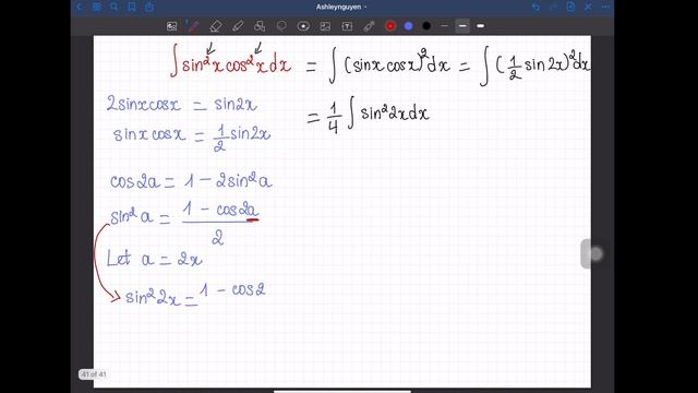 Integral of sin^2x*cos^2xdx | Integral Calculus смотреть онлайн