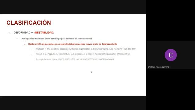 Enfoque del paciente con Espondilolistesis. Primera Parte смотреть онлайн