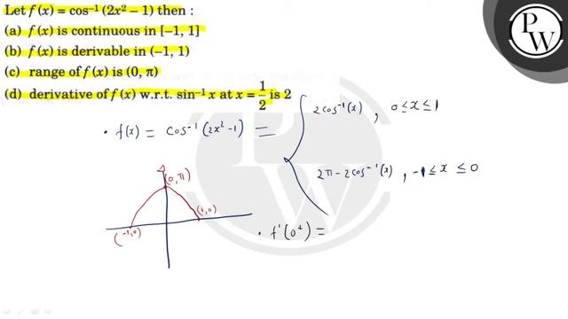 Let \( f(x)=\cos ^{-1}\left(2 x^{2}-1\right) \) then :
(a) \( f(x) ... смотреть онлайн