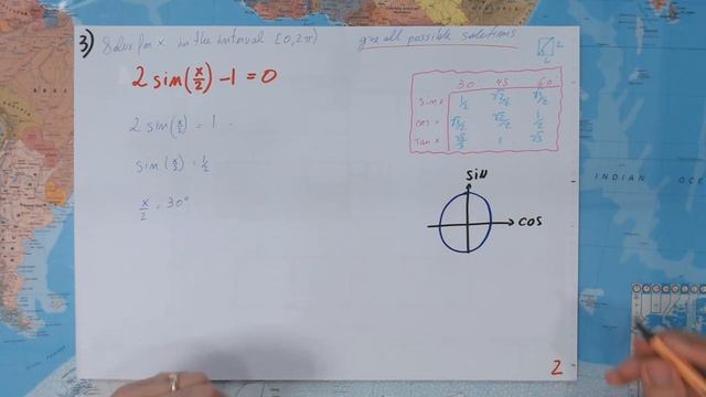 3) 2 sin (x/2) -1 = 0 смотреть онлайн