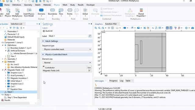 Modelling magnetic hysteresis and producing hysteresis loops using Comsol Multiphysics смотреть онлайн