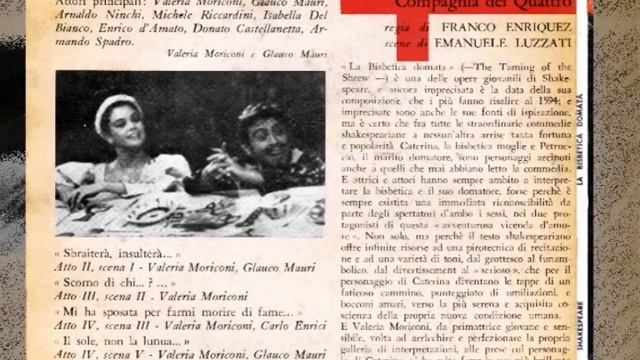 Valeria Morricone / Glauco Mauri - La Bisbetica Domata (1962)