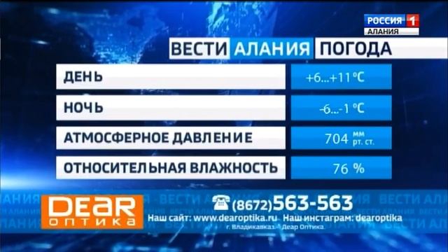 Переход с ГТРК "Алания" на "Россию 1" (Владикавказ, 29.12.2017) смотреть онлайн