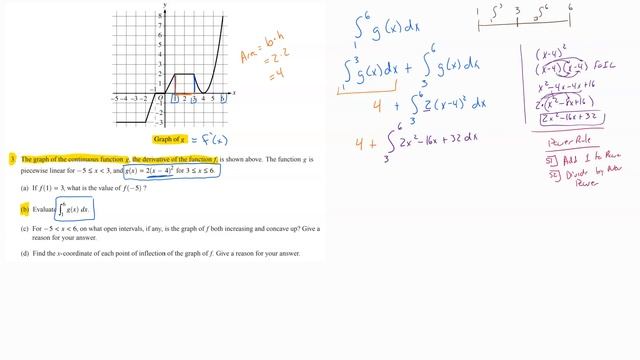 2018 AP Calculus AB Free Response No Calculator Q3b смотреть онлайн