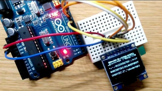 Arduino + SSD1306 OLED(SPI) Test смотреть онлайн