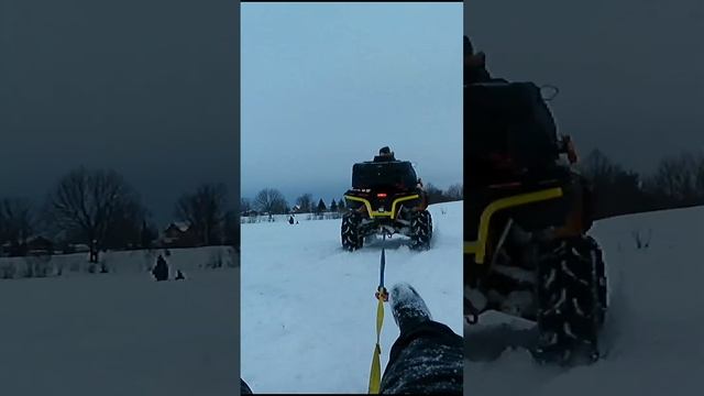 Ватрушка - длинная версия / Tubing long version #atv #offroad #shorts смотреть онлайн