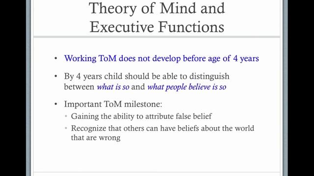 Theory of Mind and Executive Function смотреть онлайн