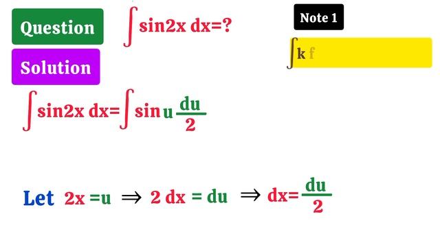 #integral of sin2x dx | #trigonometry смотреть онлайн
