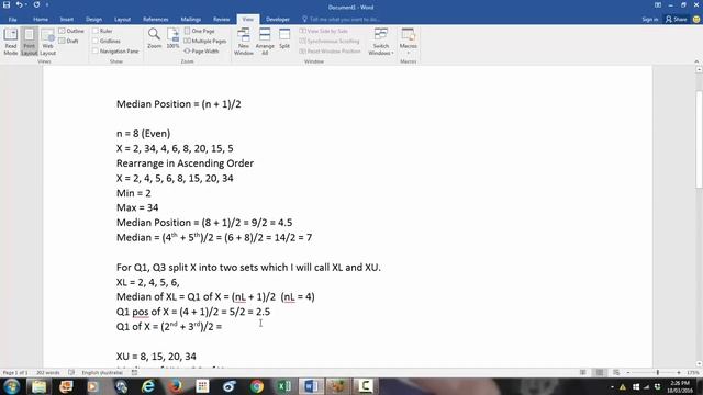 Finding the Minimum, Q1, Median, Q3 and Max of a Data Set. смотреть онлайн