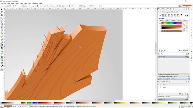 Wooden sword. Vector drawing in Inkscape. смотреть онлайн