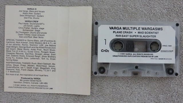 VARGA - Multiple Wargasms Rip of Original 1991 Demo Cassette Tape смотреть онлайн