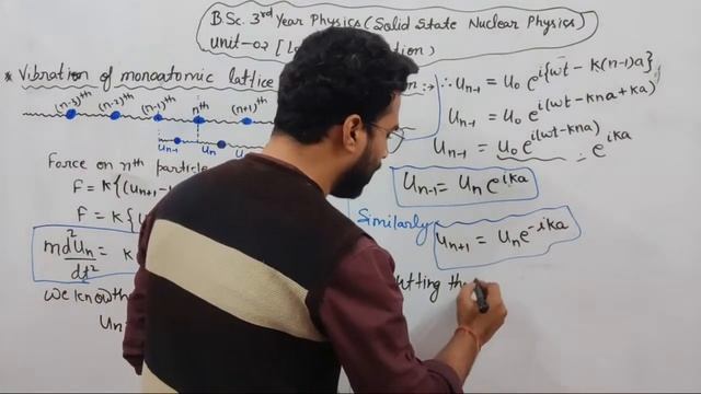|L23| VIBRATION OF ONE DIMENSIONAL MONOATOMIC LATTICE | Solid State Nuclear Physics | B.Sc.3rd yr смотреть онлайн