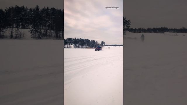 На горных лыжах за квадроциклом #atv #квадроциклы #brp смотреть онлайн
