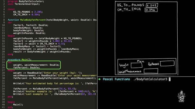 Functions (Swinburne CodeCasts - Introduction to Programming in Pascal 2.3) смотреть онлайн